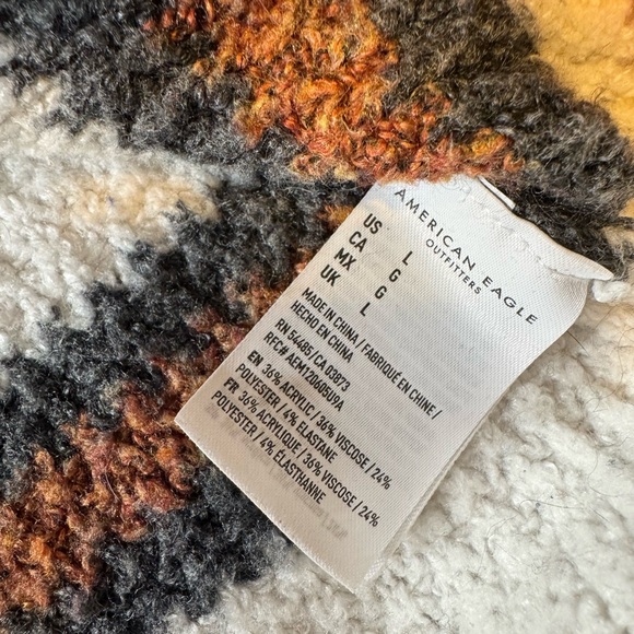 American Eagle Waffle Knit Women’s Striped Sweater - Picture 3 of 7